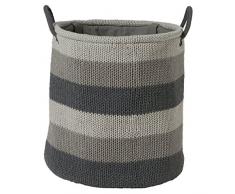 Sealskin 361972012 Wäschekorb Knitted Wäschekorb, Stoff, Grau, 38 x 36 x 36 cm