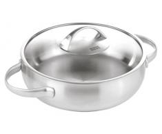 KUHN RIKON 37257 Kochgeschirr Kochtopf Topf Daily Bratentopf 3.0L/24cm mit Glasdeckel