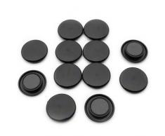 First4magnets F4M40-BLACK-1 Große schwarze Brett/Planung Magnet (40mm Durchmesser x 8mm hoch) (1 Packung mit 12), silver, 25 x 10 x 3 cm