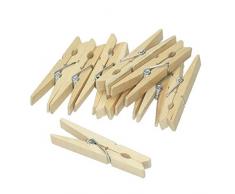 EFCO Unbehandelte Wäscheklammern, Holz, Braun, 45 mm, 24-teilig