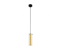 EGLO Pendellampe Pinto Gold, 1 flammige Pendelleuchte, Material: Stahl, Farbe: schwarz, Glas: klar, gold, Fassung: E27