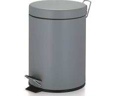 kela Kosmetikeimer Phil 5L aus Metall in hellgrau, 20.5 x 20.5 x 28 cm