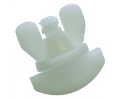 GARDINIA Zwischenfeststeller fÃ¼r Vorhangschienen GE und P2Ã, 6 StÃ¼ck, Kunststoff, WeiÃ