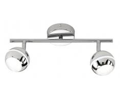 Trio Leuchten LED Strahler Baloubet 828210206, Kunststoff chrom, 2x 3.8 Watt
