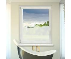 Graz Design 980085_80x57 Fensterdekor Milchglasfolie Sichtschutz Folie Badezimmer Oase Bad (GröÃe=80x57cm)