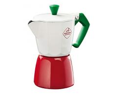 Tescoma Paloma Tricolore Espressokocher, Aluminium, weiß/grün/rot, 17.7 x 10.3 x 20.5 cm
