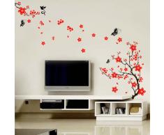 Walplus Wandaufkleber, Kirschblüten und Schmetterlinge
