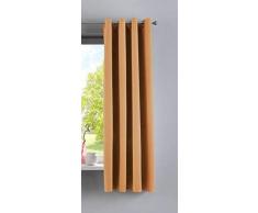 Gardinenbox Vorhang Blickdicht »Newyork« Orange HxB 160x140 cm 1er-Pack Thermo-Gardine Verdunkelungsvorhang Blackout Ösen schalldämmend ÖKOTEX UV-Schutz Raffhalter, 201920600