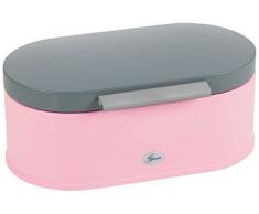 Genius Brotkasten, Edelstahl, Rosa, 35 x 21 x 16.3 cm