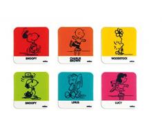 Excelsa Peanuts Untersetzer, Polyester, mehrfarbig, 6 Stück