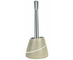 Spirella Etna WC Bürste Toilettenbürste in Steinoptik aus Polyresin 17x13x19cm Sand
