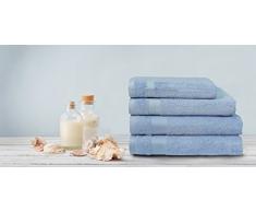 MB HOME Telo- azzurro Terry Handtuch, 100x150cm, hell blau