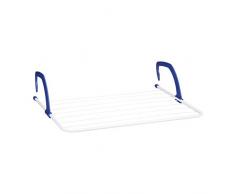 Relaxdays, weiß Hängetrockner, Wäschetrockner zum hängen, Heizkörper und Balkon, großer Wäschehalter, 4,8 m Trockenlänge