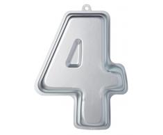 Kuchenform von KitchenCraft, aus der Reihe Sweetly Does It, Motiv: die Zahl 0, Aluminium, Silber, 23.5 x 30 x 5 cm