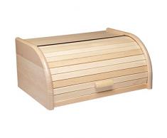 Kitchen Craft Brotkasten mit Rolldeckel, Buchenholz, 40 x 28 x 18 cm