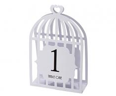 Club Green Tisch Zahlen 2,5–38,1 cm Laser Vogelkäfig, Weiß, 125 x 155 x 40 mm, 15 Stück