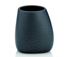 kela Bathroom Tumbler Cup/Toothbrush Holder Moiree Collection, Charcoal