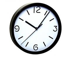 TFA-Dostmann Analoge Wanduhr TFA 60.3033 mit geräuscharmem Uhrwerk (Schwarz)