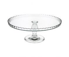 Dajar 74877 Tortenplatte Patisserie, Glas, Transparent, 32 x 32 x 11.5 cm, 1 Einheiten