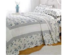 Emma Barclay Lille Patchwork gesteppt Tagesdecke Set, blau, King