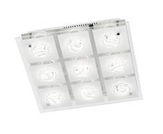 WOFI 9105.09.01.6420 A, Deckenleuchte, Metall, 36 watts, Integriert, Chrom, 42 x 42 x 9 cm