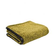 Crush-Decke – Microfaser Kuscheldecke – flauschige Plüschdecke mit Kunstledersaum – 150x200 cm – 190 mustard – von ’zoeppritz since 1828’