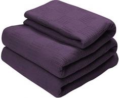 Utopia Bettwäsche Baumwolle Bett Decke, Baumwolle, Pflaume, Twin