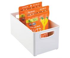 iDesign 64531EU Aufbewahrungsbox für Küchenschrank, Speisekammer, Kühlschrank oder Gefrierschrank, Tief, 22,9 x 14 x 10,2 cm, weiß, kunstoff