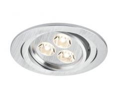 Paulmann 925.30 Premium EBL Set Aria rund schwenkbar LED 3x3W 94mm Alu gebürstet 92530 Spot Einbaustrahler Einbauleuchte