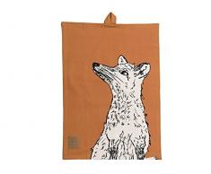 Creative Tops Into The Wild Geschirrtuch aus 100 % Baumwolle mit Fuchsdruck, 50 x 70 cm (19,5 x 27,5) – Orange