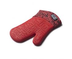 Zeal Silikon Ofenhandschuh, hochbelastbar, Baumwolle, Baumwolle, rot, 29 x 19 x 2 cm