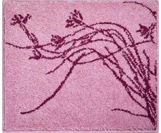 Grund Badteppich, 100% Polyacryl, superweich, Grau, Rose, 50 x 60 cm