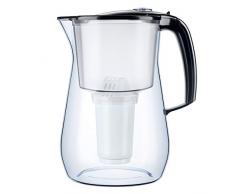 AQUAPHOR Provence schwarz inkl. 1 A5 Filterkartusche-Premium-Wasserfilter in Glasoptik zur Reduzierung von Kalk, Chlor & Schwermetallen, Kunststoff, Volumen 4,2 l