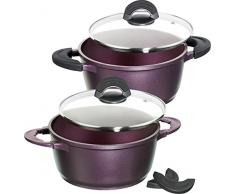 IMPERA® Aluguss Kochtopf-Set, 4-tlg., 20/24 cm, Aubergine Purple