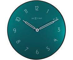NeXtime Carousel Wanduhr, Glass, Grün, 40 cm
