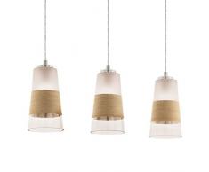 EGLO BURNHAM Hängeleuchte, Stahl, 60 W, nickel-matt