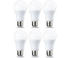 AmazonBasics E27 LED Lampe, 10W (ersetzt 75W), kaltweiß, 6er-Pack