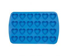 Wilton Easy-Flex Silikon-Backform, Mundgröße, 24 Mulden, Herz, 3,81 x 4,44 cm, andere, mehrfarbig