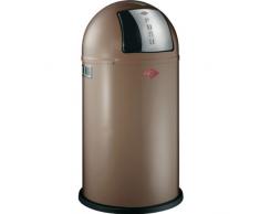Wesco 175831-57 Mülleimer Pushboy, 40 x 40 x 75 cm, 50 L, warm grey
