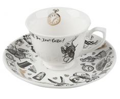 V&A Alice in Wonderland Espressotasse mit Untertasse, 100 ml (4 fl oz)