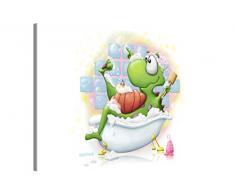 Picanova Premium Leinwanddruck 30x20 cm - Bubble Bath - Kunstdruck Auf Leinwand Auf 2cm Holz-Keilrahmen Für Schlaf- Und Kinderzimmer Von TooshToosh - Kinder Kollektion
