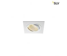SLV LED Deckeneinbaustrahler NEW TRIA 150 I eckig, single, 3000K, CS, Clipfeder, weiß, Einbauleuchte, Deckenstrahler, dreh- und schwenkbare Deckeneinbauleuchte, Indoor