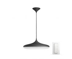 Philips Hue LED Pendelleuchte Cher inkl. Dimmschalter, dimmbar, alle Weißschattierungen, steuerbar via App, schwarz, kompatibel mit Amazon Alexa (Echo, Echo Dot)
