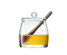 LSA International 12,5 cm, Eiche, Servieren und Dipper Servierplatte, Transparent