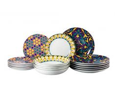 Thomas 69130-321492-28421 Colour Game Tafelservice 18-teilig, Porzellan, Bunt