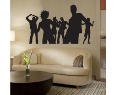 INDIGOS WG30223-31 Wandtattoo w223 Dance Party 80s Wandaufkleber 120 x 68 cm, rot