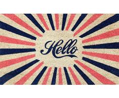 Coco&Coir® Premium kokos Fußmatte | Kokosnussmatte mit rutschfestem PVC | Fußwischer für den Eingangsbereich | für den Außen-und Innenbereich | 45 x 75 cm