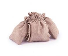 pajoma Adventskalender Jute Beutel Natur / Beige, 10 x 13 cm Säcke zum Befüllen 24 Stück