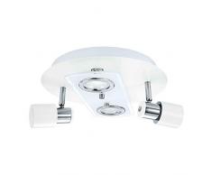 EGLO PAWEDO 1 Wand- / Deckenleuchte, Stahl, 12 W, weiss, chrom