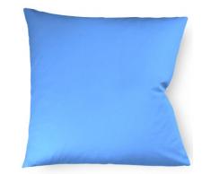 fleuresse Kissenbezug 9100-6031, 80/80 cm colours Uni Mako Satin, Farbe Himmelblau